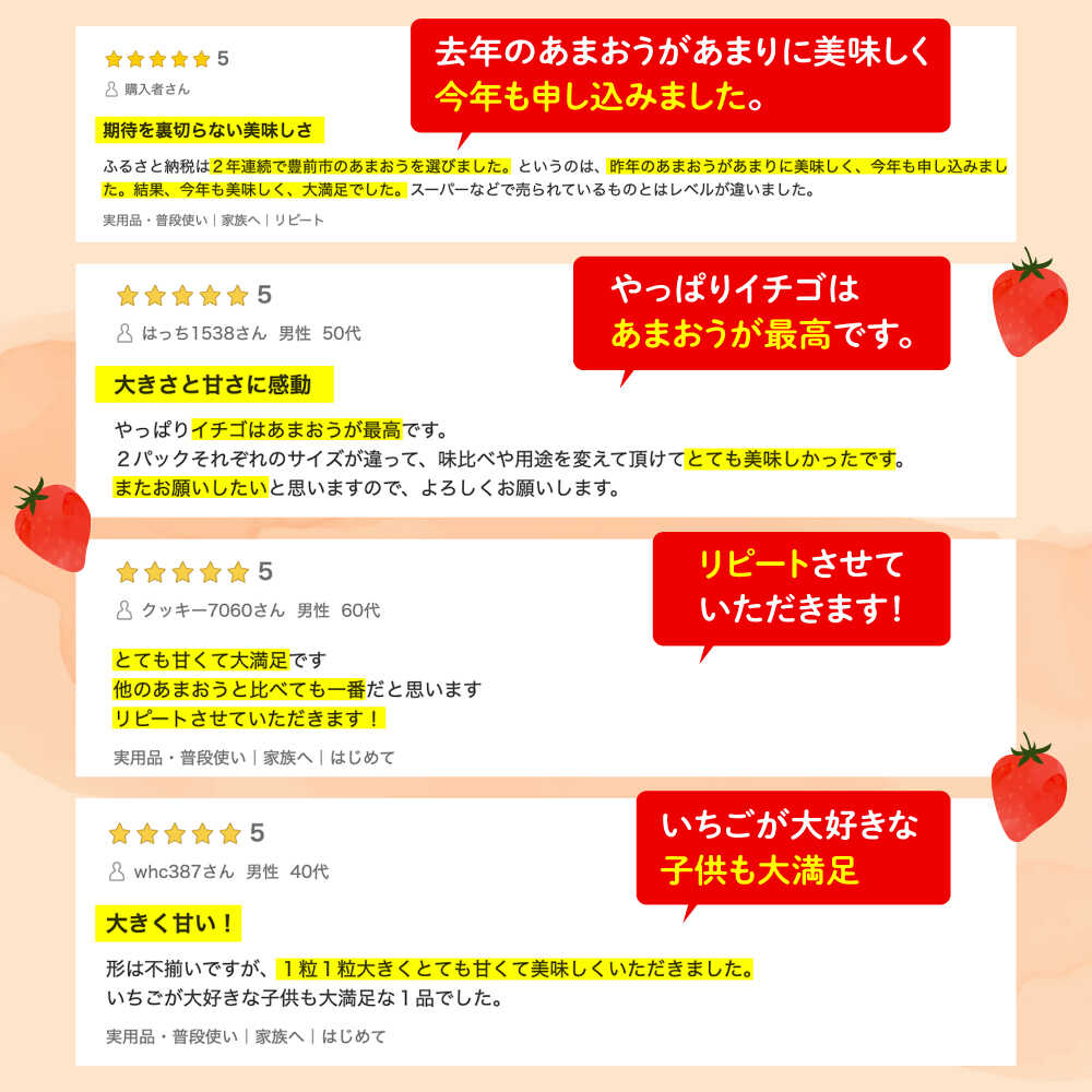 【ふるさと納税】【先行予約】【2026年1月下旬〜4月中旬発送】ココロファームの濃厚あまおう 2パック / 4パック (選べる個数)《豊前市》【ココロファーム】[VAE007] 苺 いちご あまおう 福岡県産 【※北海度・沖縄および離島への配送不可】 サムネイル3