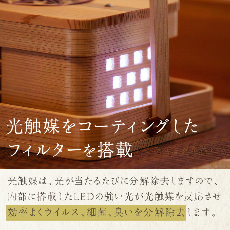 【ふるさと納税】空間除菌脱臭機 家電 細菌 クリーナー 脱臭 脱臭機 清浄機 空気除菌 生活家電 光触媒 送料無料【027-0011】 サムネイル3