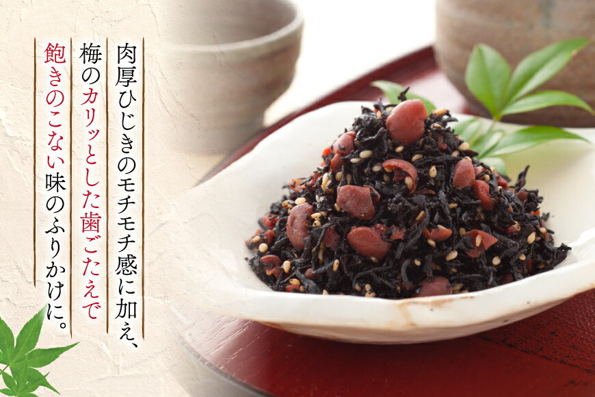 【ふるさと納税】 秘密のケンミンSHOW極で紹介！ 梅の実ひじき 150g 選べる セット 2個 4個 [十二堂 福岡県 筑紫野市 21761296] ご飯のお供 ごはんのお供 ふりかけ 梅 えとや ひじき - 画像3