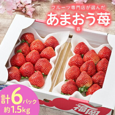 【2026年発送先行受付】フルーツ専門店が選んだ「あまおう苺」春250g×6パック(大野城市)_ あまおう苺 いちご イチゴ 果物 フルーツ 福岡県 大野城市 美味しい 人気 送料無料【配送不可地域：離島】【1083968】