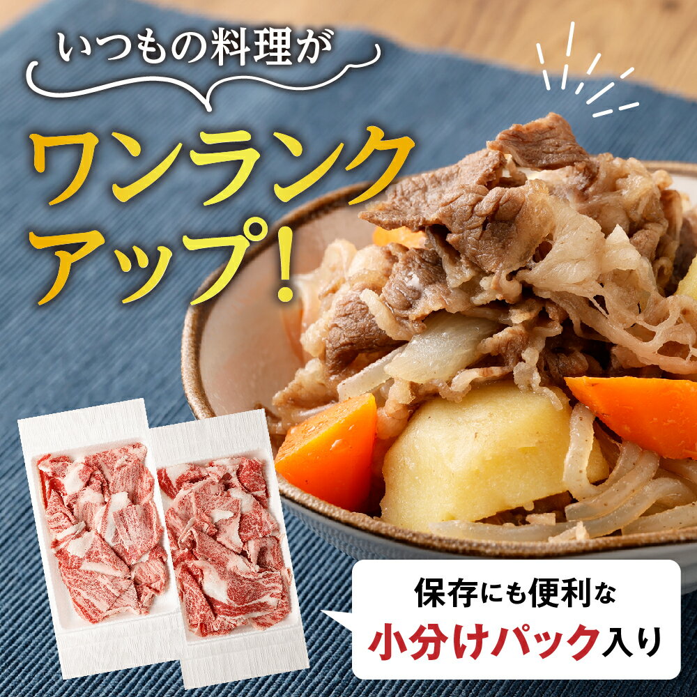 【ふるさと納税】黒毛和牛 (博多和牛) ロース・肩ロース 切り落とし600g（300g×2パック）【伊豆丸商店】_HA0194 送料無料 黒毛和牛 ロース肉、肩ロース 贅沢 切り落とし 柔らかい ジューシー サムネイル2