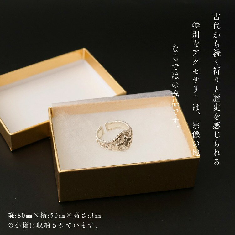 【ふるさと納税】HA1810_沖ノ島リング【道の駅むなかた】 リング 指輪 アクセサリー 雑貨 沖ノ島 沖ノ島リング フリーサイズ シルバー シルバーリング 銀 サムネイル2