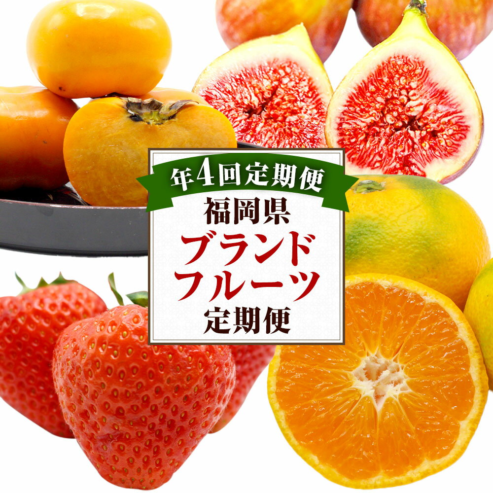 【4回定期便】福岡県ブランドフルーツ定期便 いちご/博多あまおう 約280g×4パック いちじく/博多とよみつひめ 約300g×4パック みかん/早味かん 約3kg 柿/秋王 3Lサイズ4玉（約1.2kg） フルーツ 果物 定期便 国産 送料無料