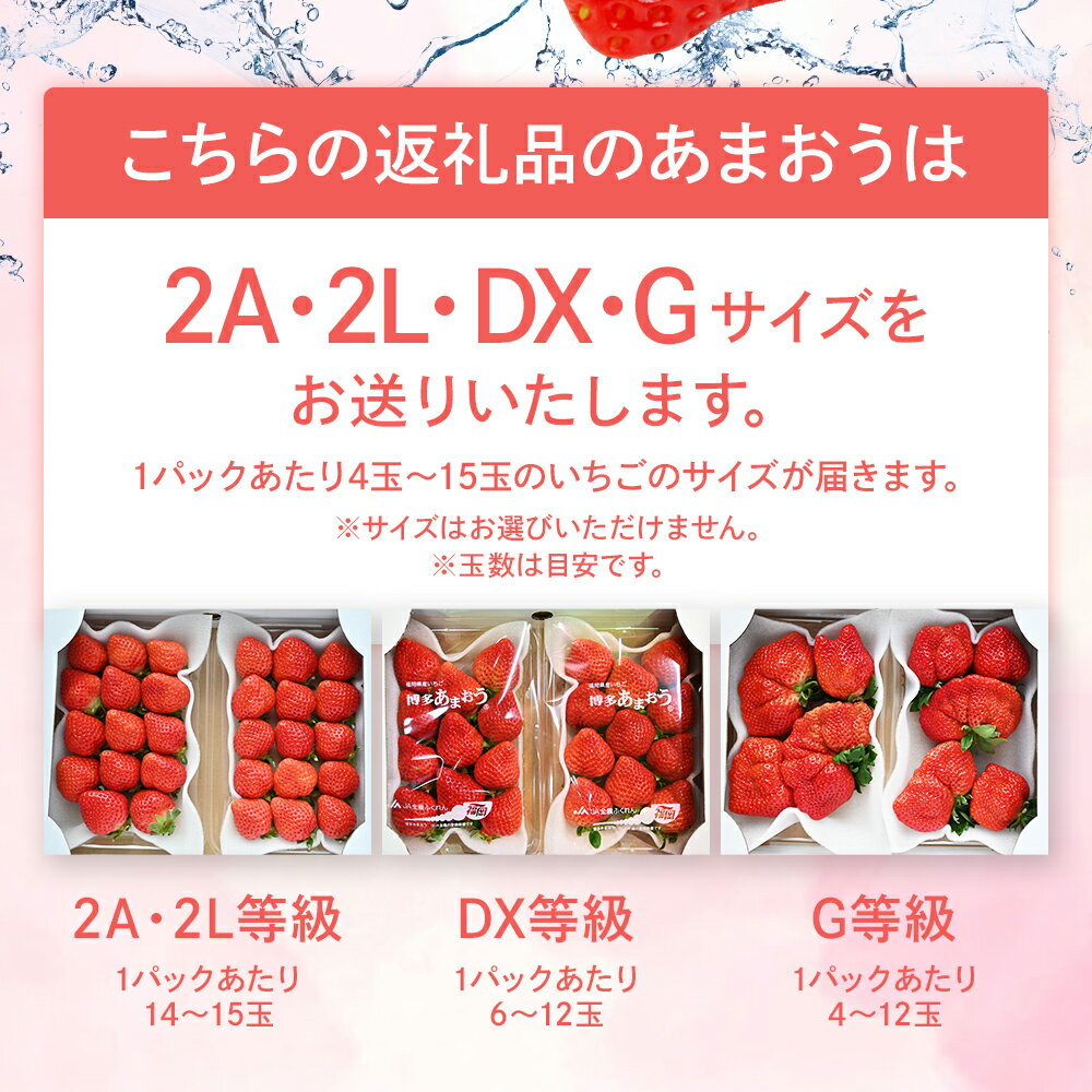 【ふるさと納税】先行予約 あまおう 合計約1,080g 約270g×4パック 楽天ランキング1位獲得 福岡県産 九州 イチゴ いちご 苺 果物 くだもの フルーツ 送料無料【2026年1月下旬～3月順次発送予定】 サムネイル3