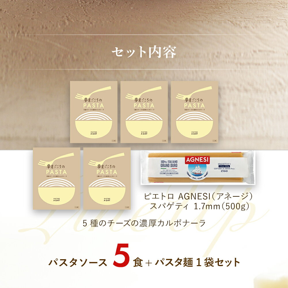 【ふるさと納税】ピエトロ 5種のチーズの濃厚カルボナーラ 5食セット パスタソース 5食 ピエトロ 調味料 パスタソース カルボナーラ レトルト 長期保存 保存食 備蓄 送料無料 サムネイル2