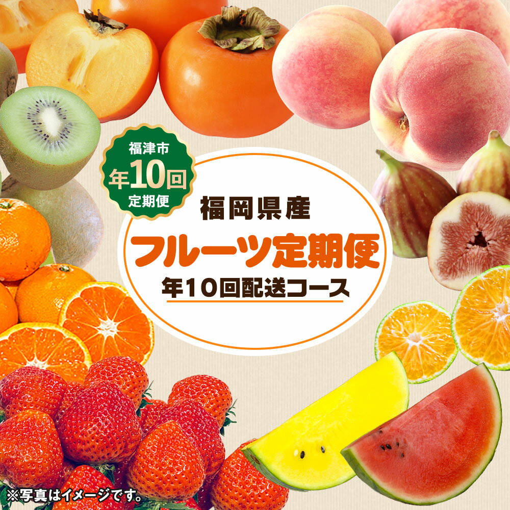 【ふるさと納税】【年10回定期便】福岡県産 旬のフルーツ定期便 【2026年1～2月発送開始】 定期便 フルーツ 果物 あまおう いちご みかん 甘夏 すいか 桃 もも いちじく 柿 キウイ 旬 福岡県 福津市 国産 送料無料 [G5261] サムネイル2