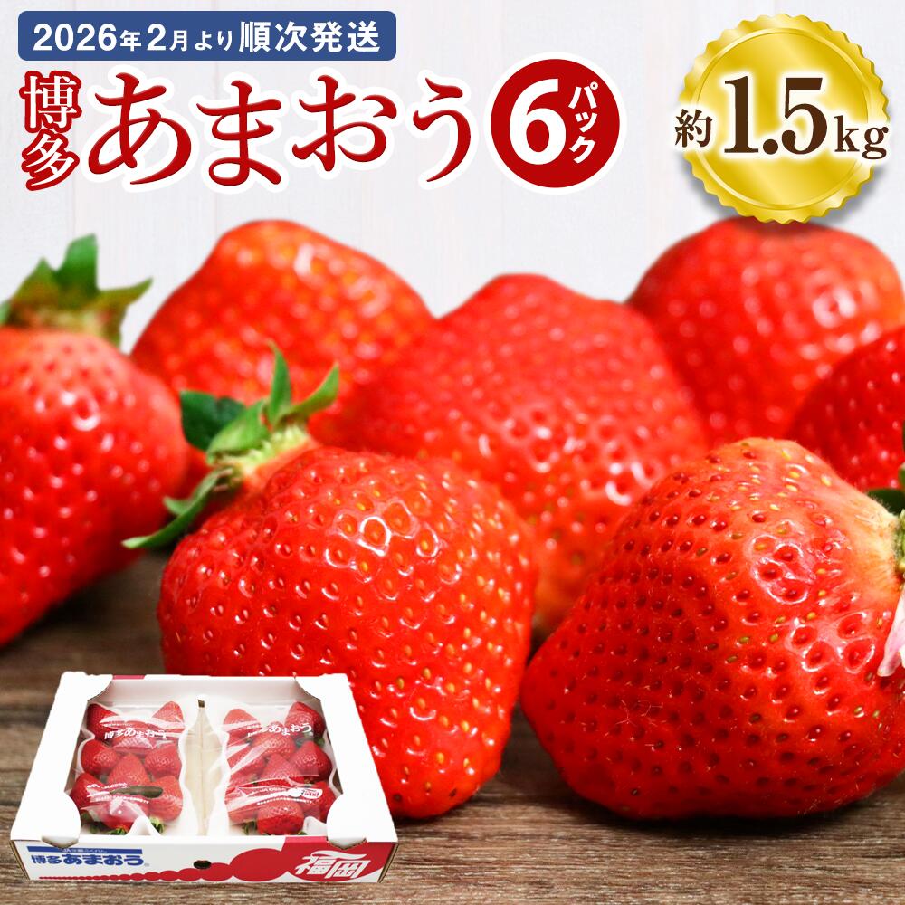 博多 あまおう 特別 6パック 合計約1.5kg 1パックあたり 約250g 4〜12玉 いちご 苺 イチゴ 福岡県 福津市 宗像市 フルーツ 果物 くだもの 果実 冷蔵 送料無料【2026年2月より順次発送】[G2245]