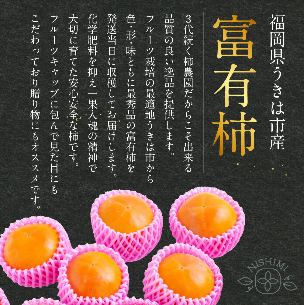 【ふるさと納税】〈選べる容量〉西見柿農園 富有柿 6玉から8玉・9玉から11玉・12玉から15玉 2025年11月下旬から12月上旬 9000円 ～14000円 9000円 ～ 1万4000円 出荷予定 柿 かき カキ フルーツ 果実 果物 常温 送料無料 福岡県 うきは市 サムネイル3