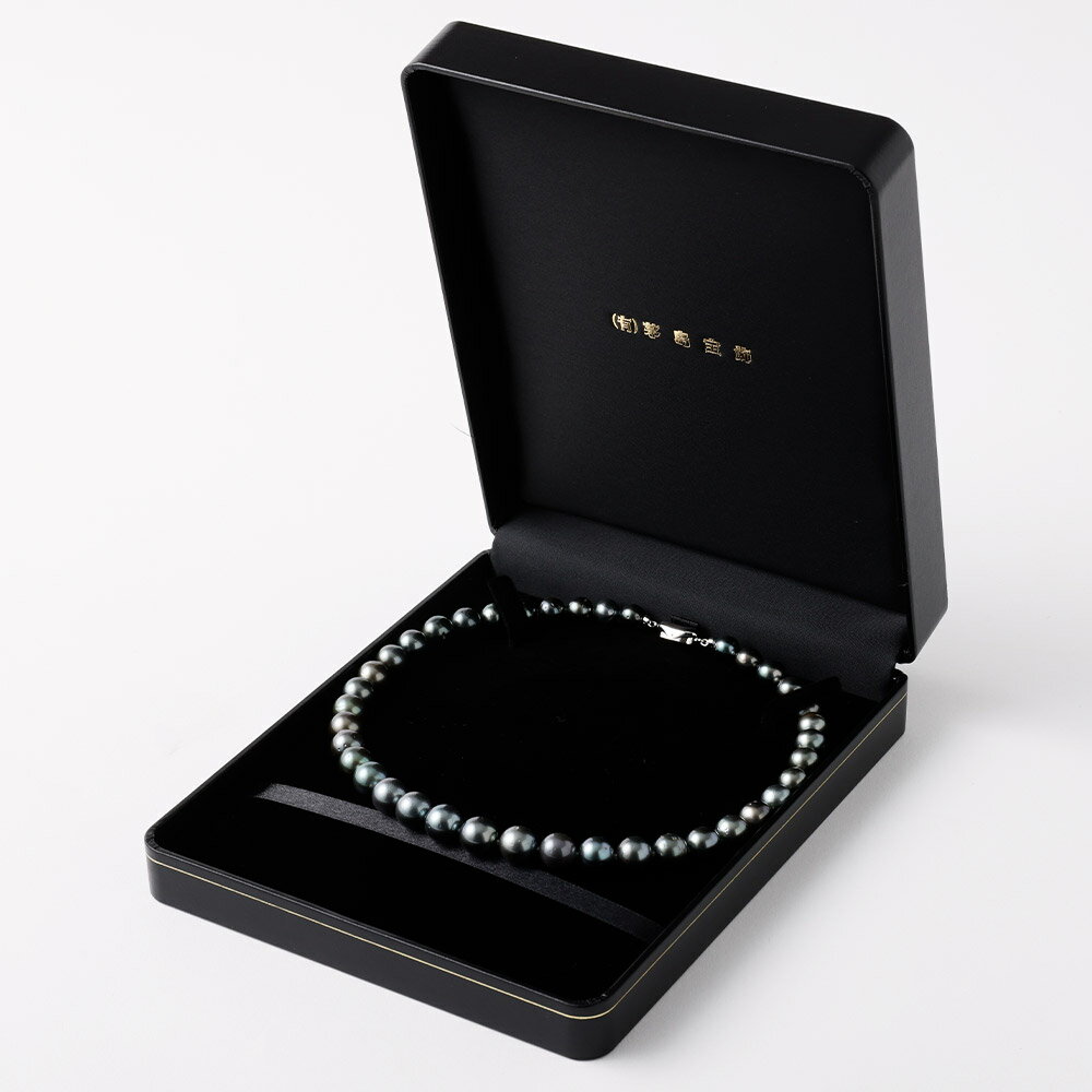 【ふるさと納税】タヒチ 黒蝶 真珠 ネックレス 8mm前後-11mm前後 長さ44～45cm 黒真珠 ブラック パールネックレス 冠婚葬祭 フォーマル 入学式 卒業式 成人式 お葬式 母の日 ギフト ジュエリー アクセサリー レディース 送料無料 サムネイル3