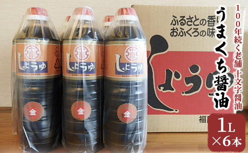 【ふるさと納税】醤油 詰め合わせ 1L×6本 九州うまくち醤油 こいくち しょうゆ 濃口醤油 九州醤油 調味料 老舗 十文字醤油 サムネイル2
