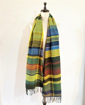 【ふるさと納税】ito to iro 手染め・手織り仕上「ストール」メリノウール100%（B) ファッション小物 サムネイル3