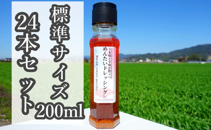 【ふるさと納税】【-うま味と辛味が際立つ-めんたいドレッシング】（標準サイズ200ml）24本セット 調味料 サムネイル2
