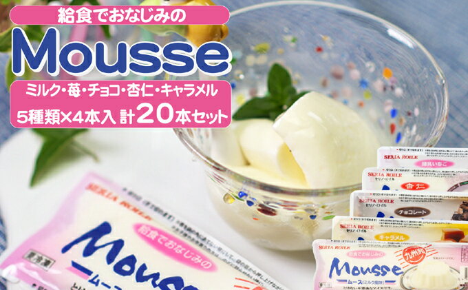 【ふるさと納税】ムース 給食でおなじみのムース 5種類20本セット お菓子 スイーツ おやつ デザート 食後 食後のデザート 甘いもの イベント 屋台 食材 アイス 学園祭 文化祭 業務用 家庭用 国産 食べ物 - 画像2