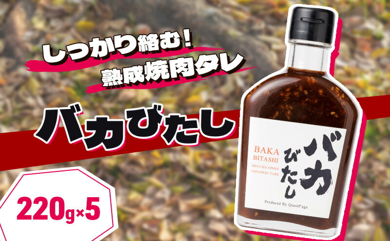【ふるさと納税】たれ セット 220g×5本 バカびたし 焼肉のたれ タレ 調味料 キャンプ サムネイル3
