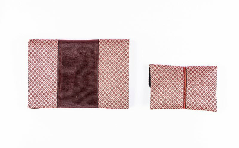 【ふるさと納税】畳縁使用!! マルチケース大・小Bセット(絞りあずき柄) サムネイル3