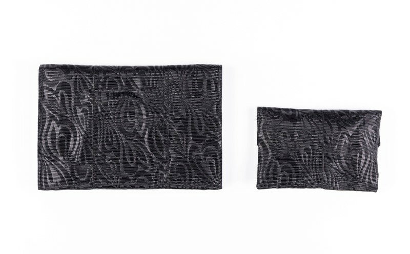 【ふるさと納税】畳縁使用!! マルチケース大・小Fセット(絵羽色・黒) サムネイル3