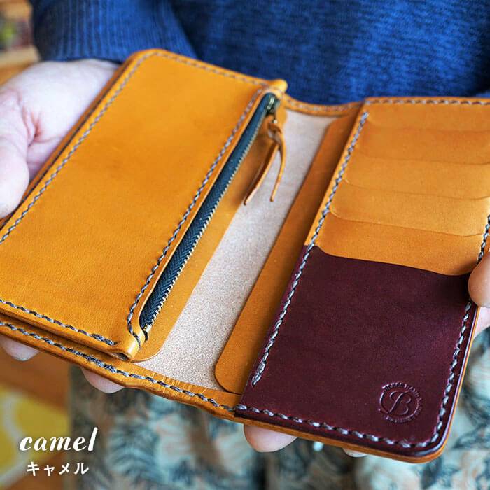 【ふるさと納税】手縫いの本革製品 ロングウォレット ≪糸島≫【BLESS】クラフト/オリジナル/レザー [AAA005] 100000円 10万円 サムネイル2