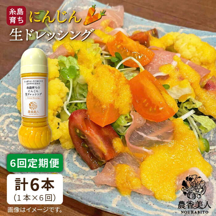 【全6回定期便】糸島そだちのにんじん 生ドレッシング（285ml×1本×6回）糸島市 / 農香美人 [AAG049] 36000 36000円