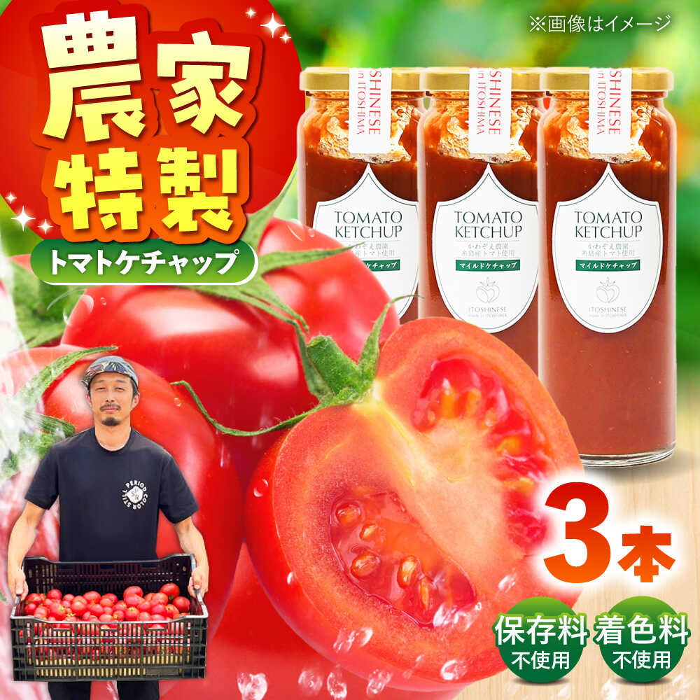 糸島のトマト農家が作る 無添加トマトケチャップ 3本セット 糸島市 / かわぞえ農園 ケチャップ トマト[AAM007] 常温 14000 14000円