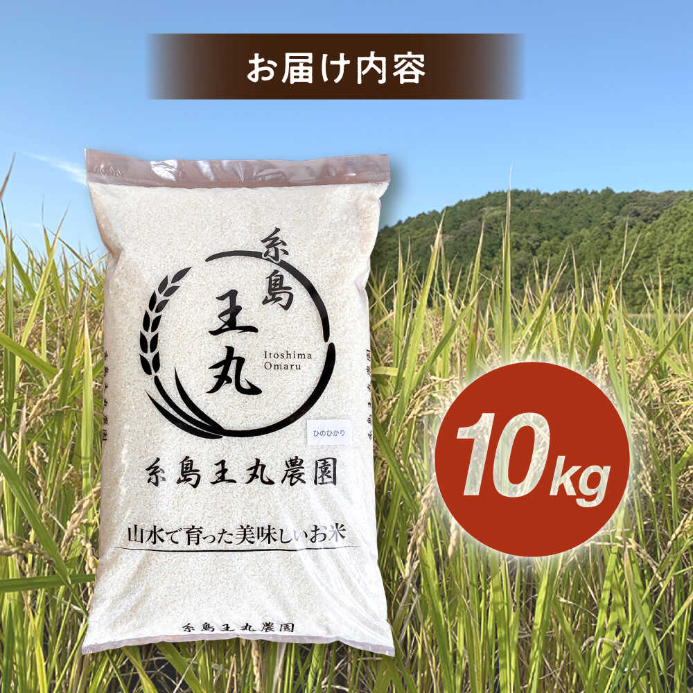【ふるさと納税】糸島産 ヒノヒカリ 10kg 糸島市 / 糸島王丸農園 ( 谷口汰一 )【いとしまごころ】 [AAZ014] 常温 27000円 2万7千円 - 画像3