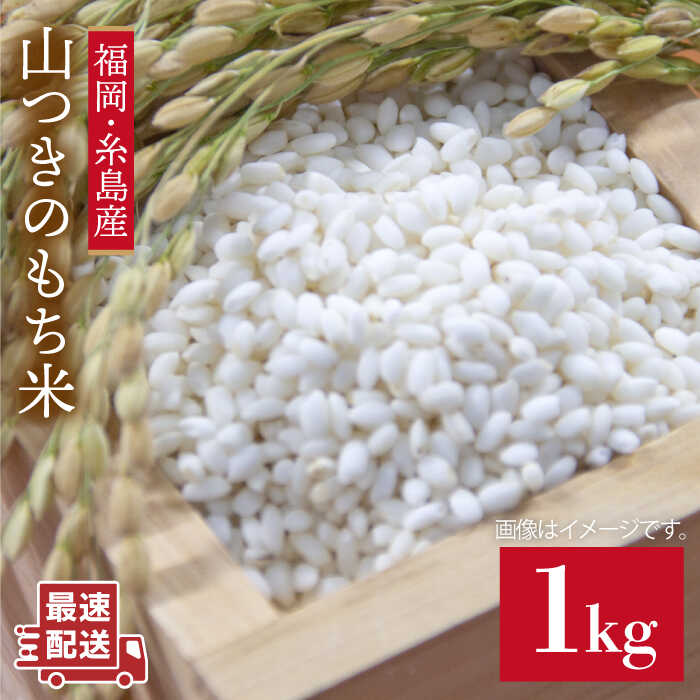福吉産・ 山つき の もち米 1kg 《糸島》【二丈赤米産直センター】 [ABB027] 糯米 餅 おこわ 米 1kg 無洗米 常温 4000円4千円