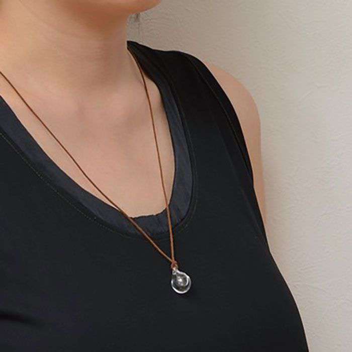 【ふるさと納税】アロマペンダント クリア ロウビキコットン紐 ≪糸島≫【タビノキセキ】アクセサリー/ネックレス/ガラスアクセサリー [ADB001] 19000円 1万9千円 サムネイル3