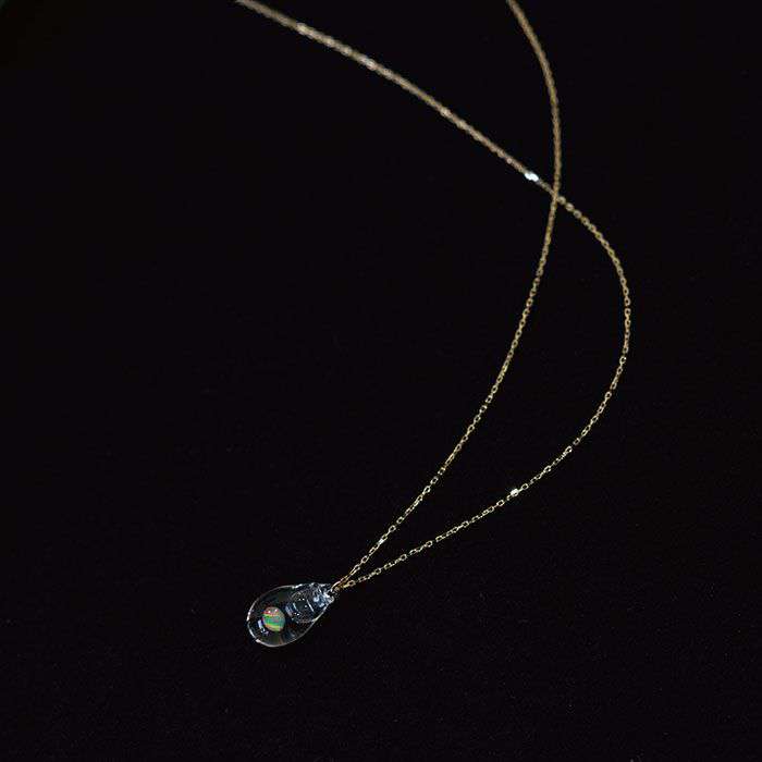 【ふるさと納税】moonアロマネックレス K18YG ≪糸島≫【タビノキセキ】アクセサリー/ネックレス/ガラスアクセサリー [ADB003] 200000円 20万円 サムネイル2