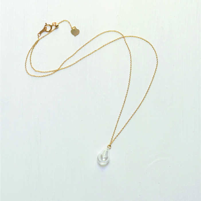 【ふるさと納税】アロマネックレス しずく/アイス クリア K14GF 糸島市 / タビノキセキ アクセサリー/ネックレス/ガラスアクセサリー [ADB018] 37000円 3万7千円 サムネイル3