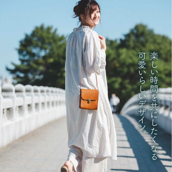 【ふるさと納税】差し込み金具の小さなショルダーバッグ《糸島》【LADIES&GENTLEMEN】 革 革製品 革鞄 [ADK010] 55000円 5万5千円 サムネイル3