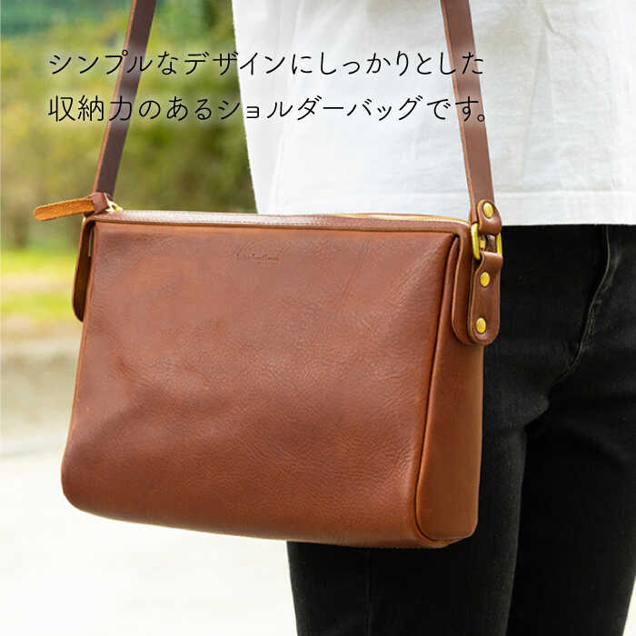 【ふるさと納税】ファスナーの斜め掛けショルダーバッグ《糸島》【LADIES&GENTLEMEN】 革 革製品 革鞄 [ADK024] 100000円 10万円 サムネイル2