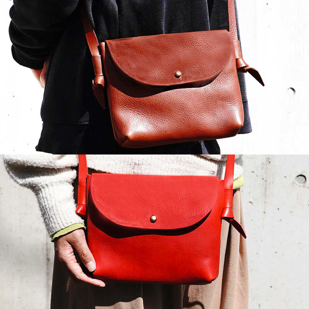 【ふるさと納税】ギボシサコッシュ 糸島市 / LADIES＆GENTLEMEN 本革 革製品[ADK069] 革製品 かばん 74000円 7万4千円 サムネイル2