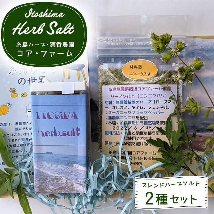 オリジナルハーブソルト 2点セット 糸島市 / 糸島ハーブ・薬香農園 コア・ファーム[AJC004] 11000円 1万1千円 常温