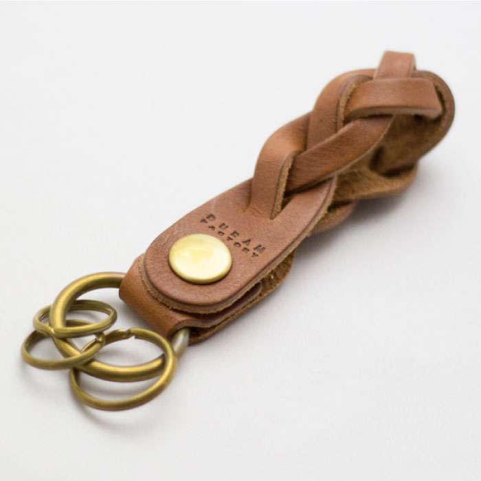 【ふるさと納税】 3つ 編み キーホルダー 12020 糸島 / Duram Factory [AJE007] 本革 キーケース サムネイル3