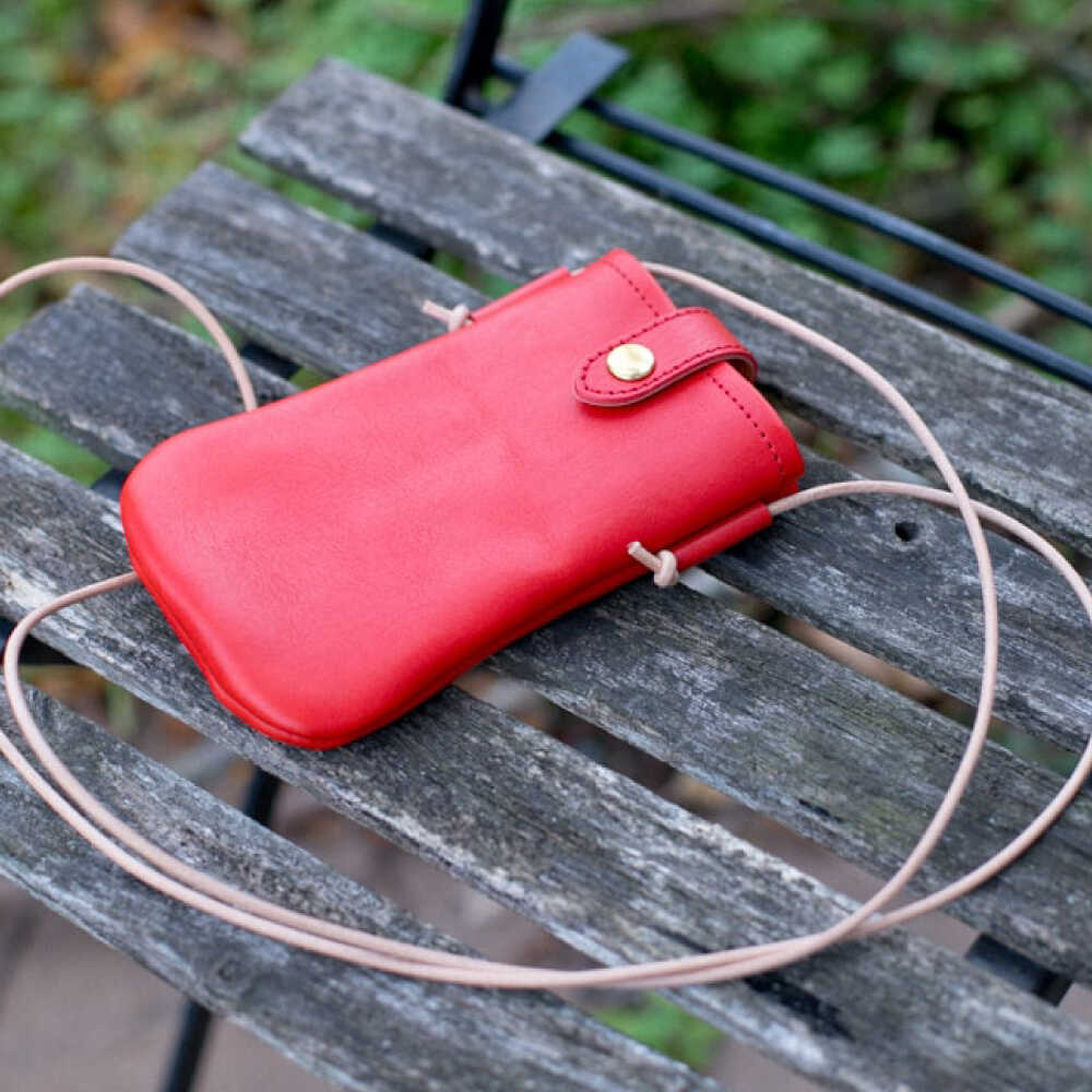 【ふるさと納税】DURAM スマホポーチ 22013 糸島市 / Duram Factory クラフト ポーチ[AJE073] レザー 本革 サムネイル3