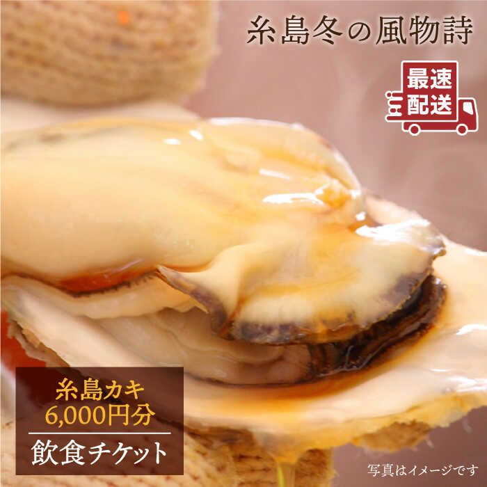 糸島カキ 6,000円分 飲食チケット《糸島》【飲食チケット】冬の風物詩 牡蠣小屋[AKD001] 20000円 2万円