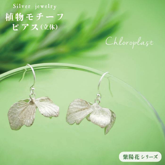 植物をモチーフにしたピアス(立体)【Chloroplast/クロロプラスト】≪糸島市≫ [ALF003] 93000円 9万3千円
