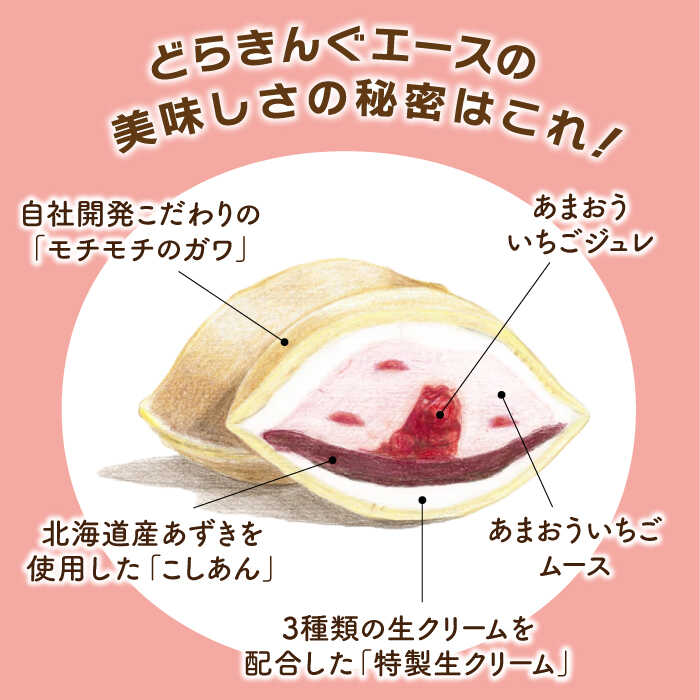 【ふるさと納税】【新着！】あまおう 苺入りどら焼き「どらきんぐエース」4個入り 糸島市 / 株式会社エモテント [AVH003] 11000円 1万1千円 - 画像3