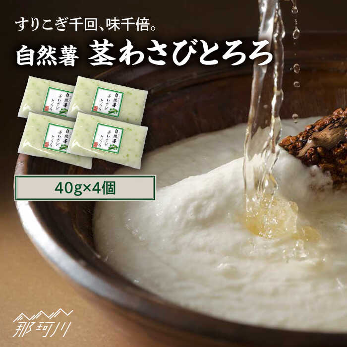 自然薯茎わさびとろろ 40g×4個＜自然薯王国＞那珂川市 |[GAH021] 100000 1万円 以上