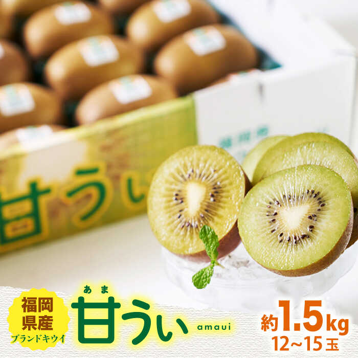 【10月下旬より発送】先行予約 福岡産ブランドキウイ 甘うぃ 約1.5kg（12-15玉）＜南国フルーツ株式会社＞那珂川市 | [GCD025] 10000 10000円 1万円 以上