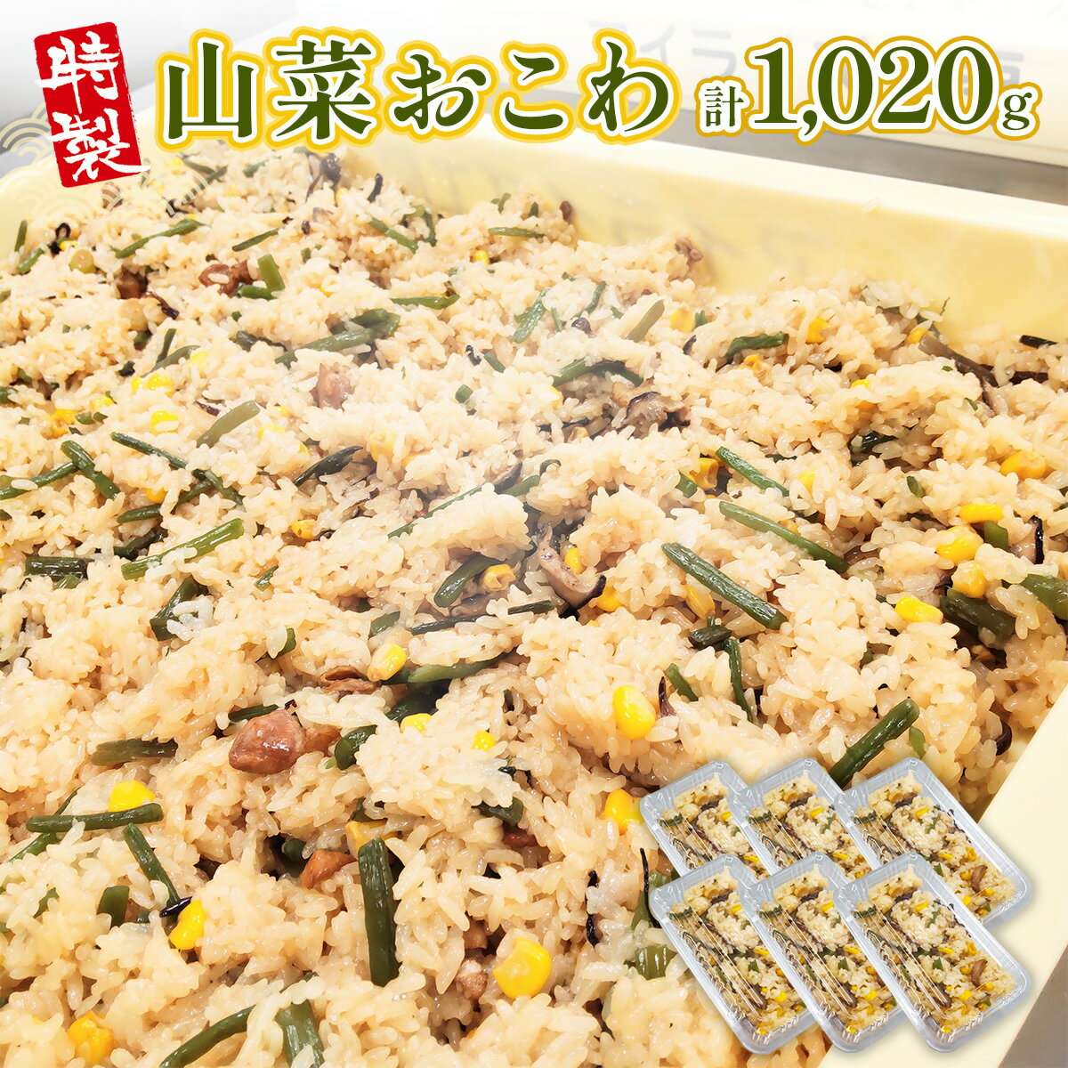 特製 特製 山菜おこわ 170g 6p [アイライズ工房 福岡県 宇美町 um40azo730002] 山菜 おこわ 惣菜 レトルト 冷凍