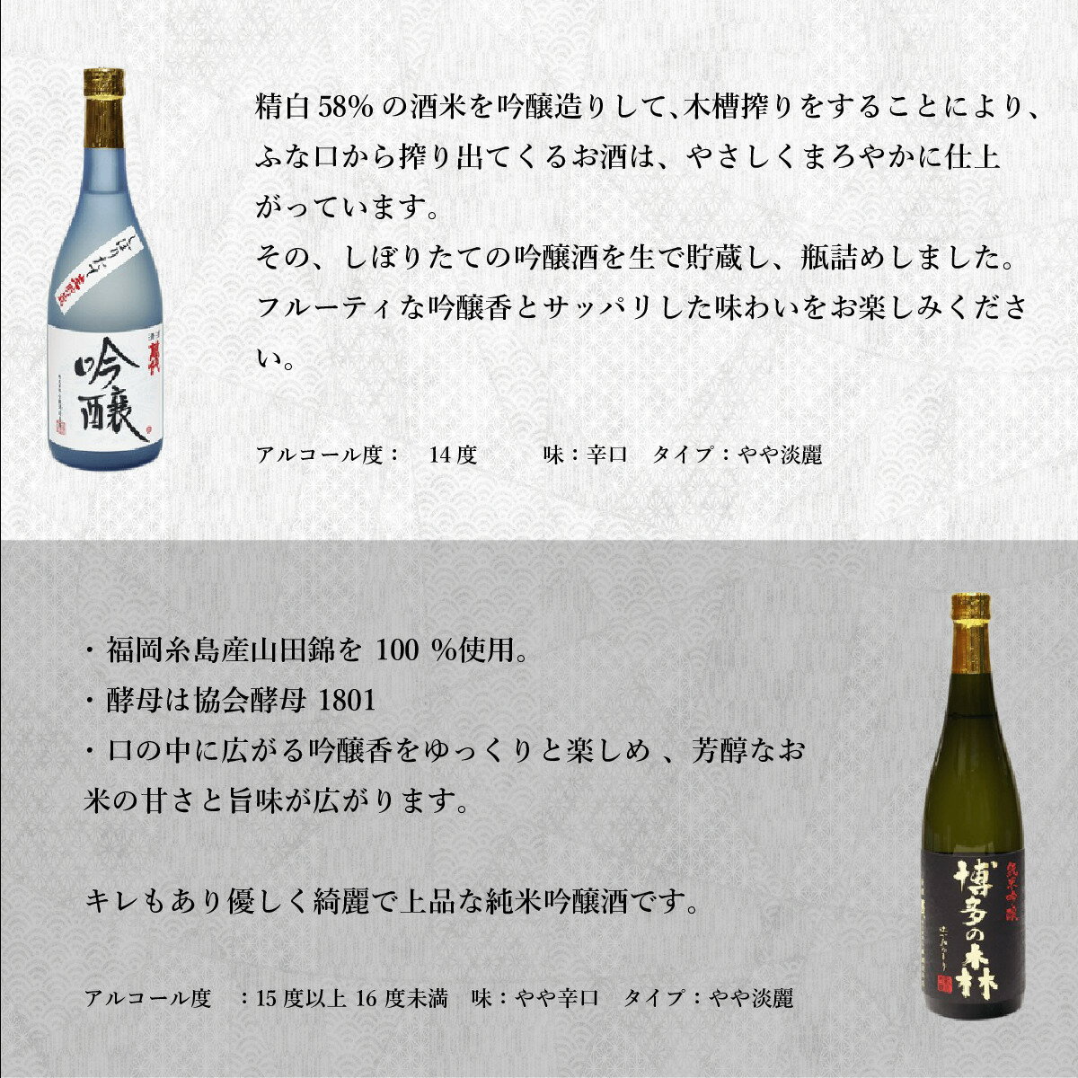 【ふるさと納税】 日本酒 飲み比べ 萬代自慢 日本酒セットB 720ml 5本 [小林酒造本店 福岡県 宇美町 um40azo740003] お酒 大吟醸 吟醸酒 純米酒 辛口 サムネイル3