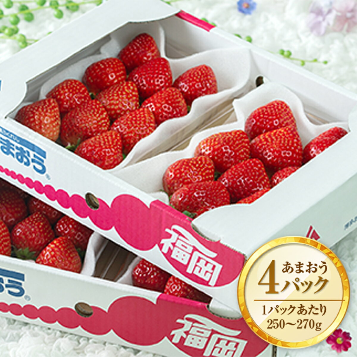 【ふるさと納税】 【期間限定発送】 いちご あまおう 福岡産 春 4パック [南国フルーツ 福岡県 宇美町 um40azo970002] 先行予約 イチゴ 苺 フルーツ 果物 果実 甘い 小分け あまい サムネイル3