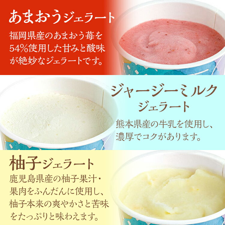 【ふるさと納税】Alvo 九州ジェラート12個セット ジェラート アイス スイーツ 5種 12個入 あまおう ジャージーミルク 柚子 知覧茶 ブルーベリー 各90ml なめらか 濃厚 カップ デザート 冷凍 セット 詰め合わせ - 画像3