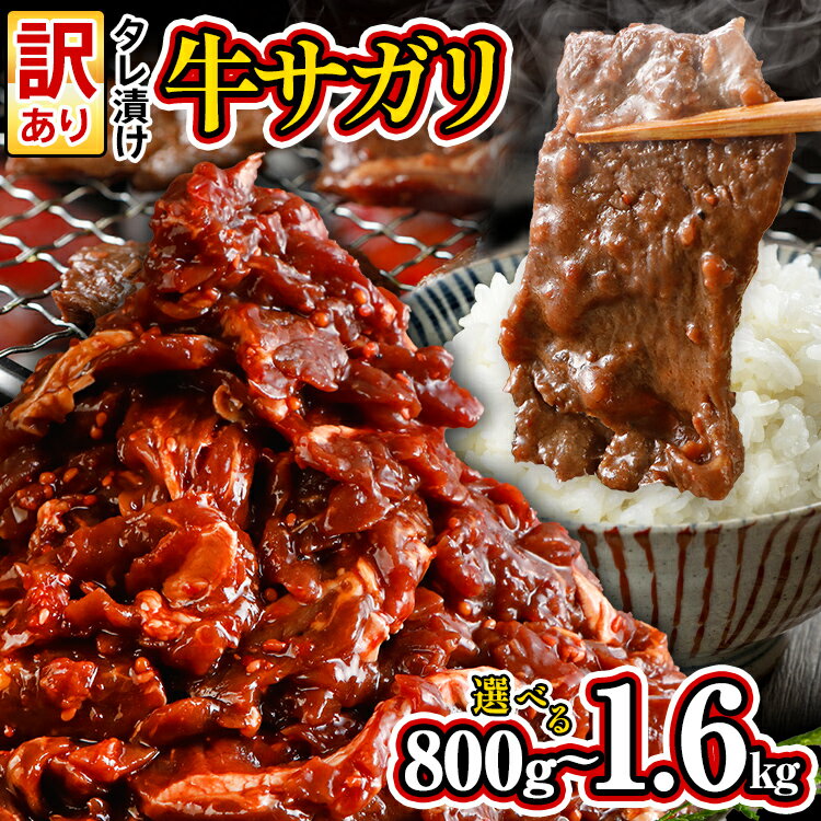 訳あり牛肉 牛サガリ 選べる 小分け 切り落とし 焼肉 800g 1.6kg 希少部位 旨だれ お試し 味付け さがり 大容量 真空パック 本場のタレ ハラミ BBQ キャンプ 牛ハラミ 焼くだけ 焼肉 ご飯がすすむ 晩御飯 甘口 丼 焼き肉 不揃い