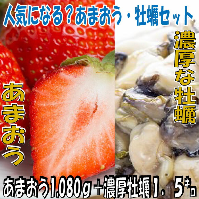 冬の定番セット.あまおう（1080g）・牡蠣（1.5キロ）セット．BD010