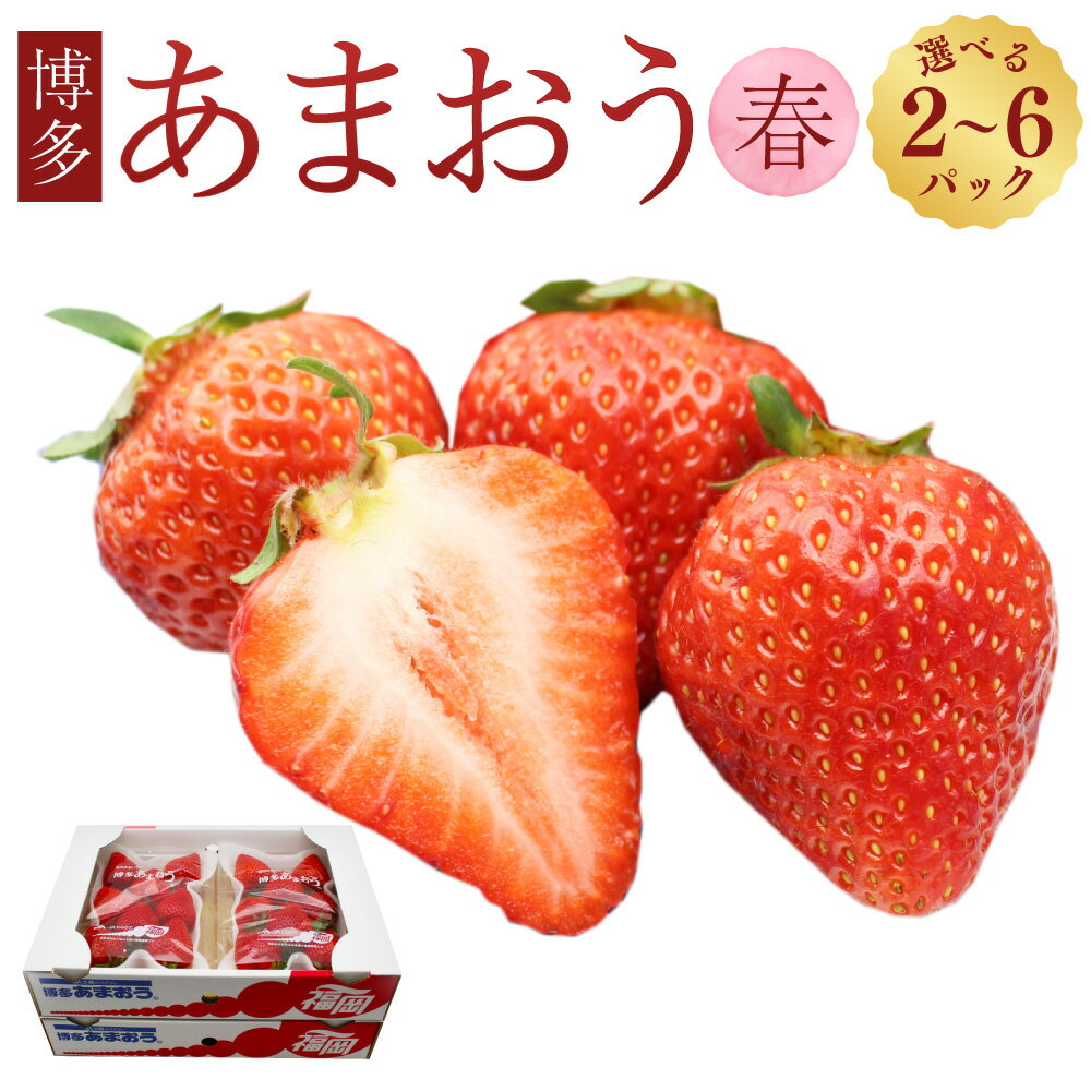＜選べる容量＞博多あまおう（春）250g～270g×2パック／4パック／6パック あまおう いちご イチゴ 苺 フルーツ 果物 くだもの 冷蔵 博多 福岡県 岡垣町 送料無料 【2026年2月上旬～4月下旬発送予定】
