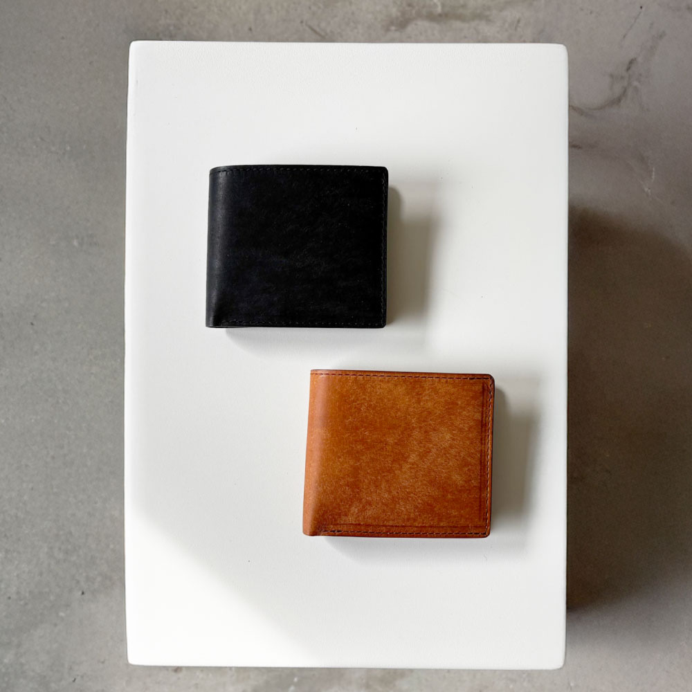 【ふるさと納税】【選べるカラー】Box Short WALLET 二つ折り財布 黒 チョコ 茶 ナチュラル 赤 ブラウン 縦95mm×横105mm×厚さ15mm 財布 二つ折り ファッション 小物 革 レザー 本革 イタリアンレザー 牛革 ベジタブルタンニンレザー 送料無料 サムネイル3