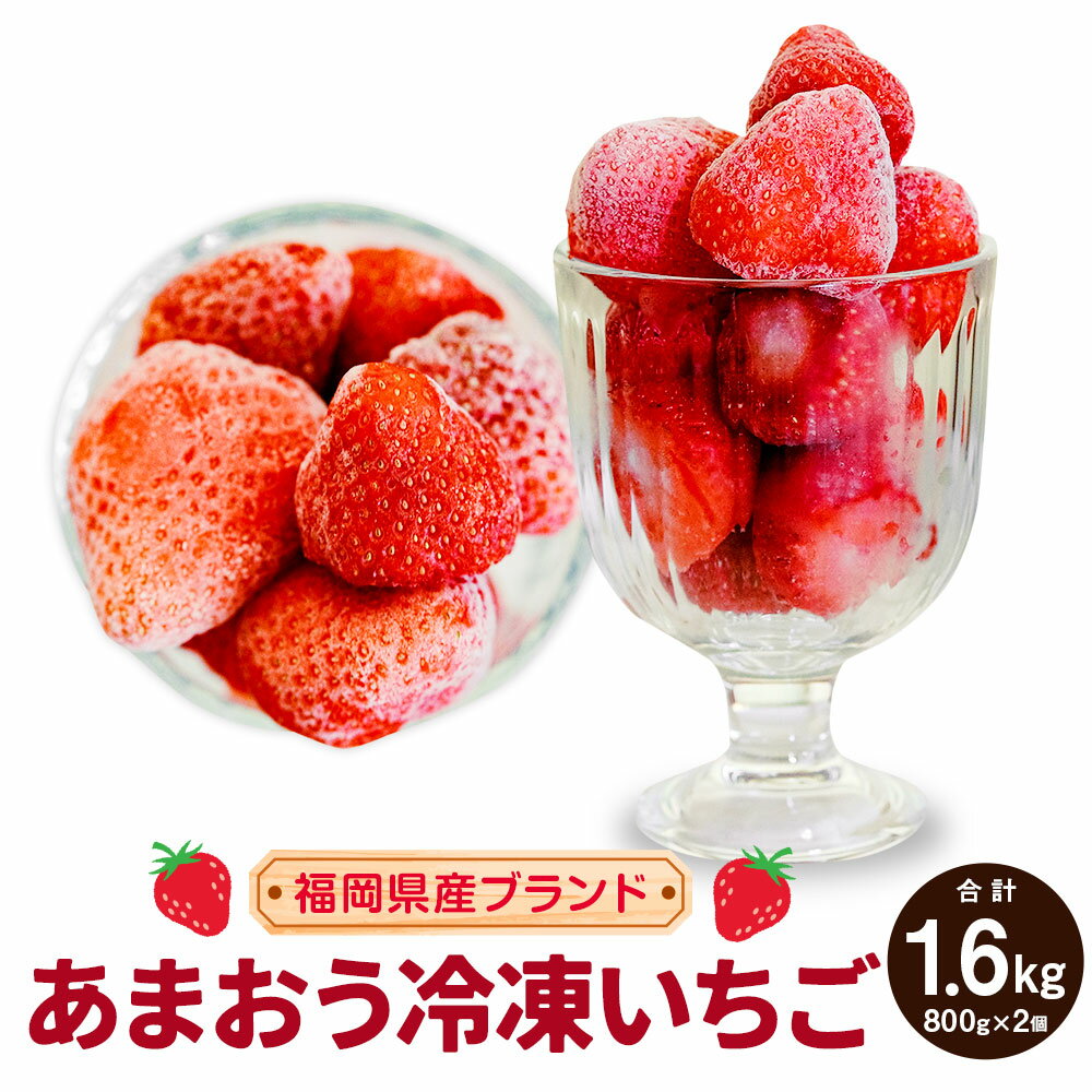 福岡県産ブランド【あまおう】冷凍いちご 計1.6kg 800g×2 いちご イチゴ 苺 あまおう 果物 果実 フルーツ デザート おやつ かき氷 スムージー ヨーグルト 国産 九州 福岡県 冷凍 送料無料