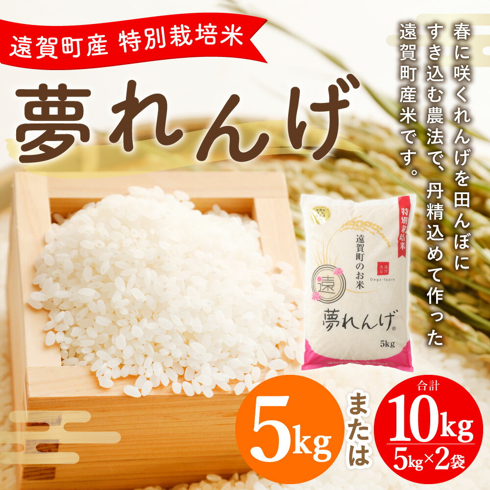 【ふるさと納税】【令和7年産】特別栽培米 夢れんげ 〈選べる〉 5kg または 10kg 1袋あたり5kg 1袋 2袋 夢つくし 元気つくし 精米 白米 お米 米 ごはん ご飯 福岡 遠賀町産 九州産 国産 送料無料 - 画像2