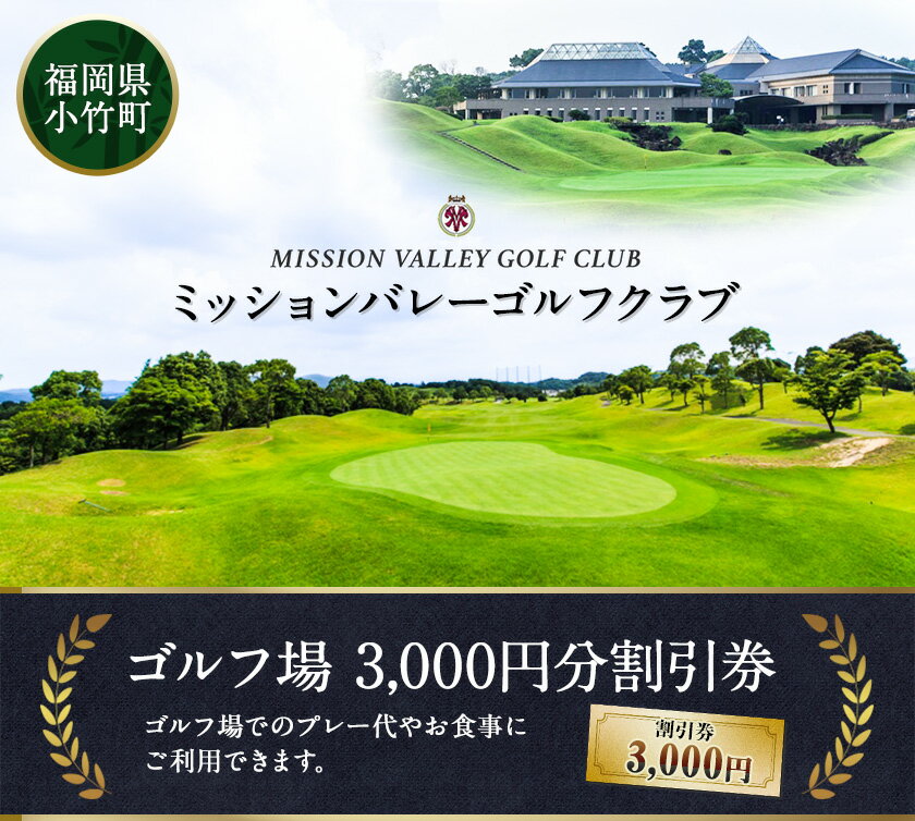 【ふるさと納税】ミッションバレーゴルフクラブ ゴルフ場割引券 3000円分 株式会社アーマット福岡 《30日以内に出荷予定(土日祝除く)》 サムネイル2